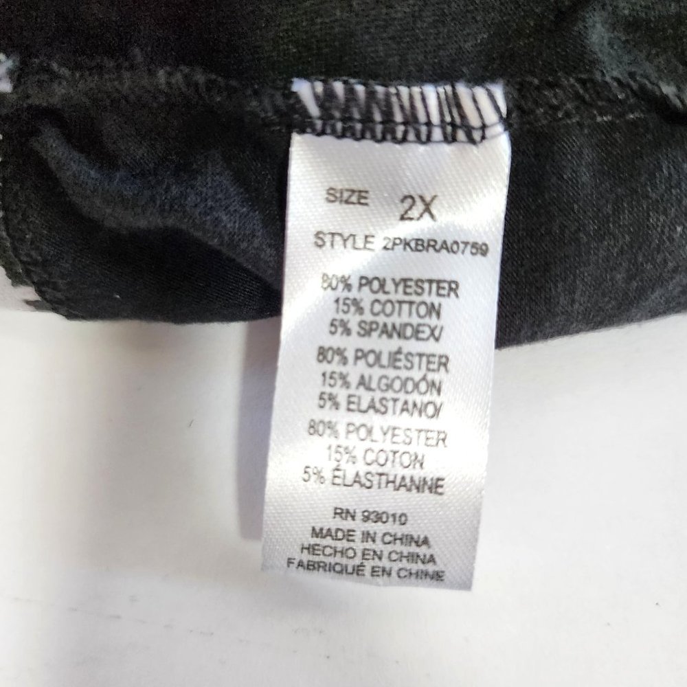 Set of 2 Black & Gray Sports Bras Removable Pads Size‎ 2X NWOT - Picture 3 of 12